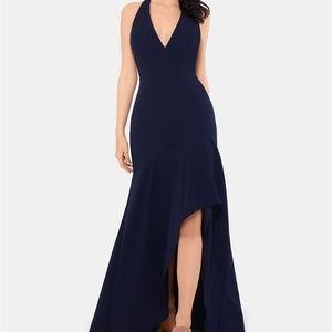 Betsy & Adam V-Neck High-Low Gown SZ 4